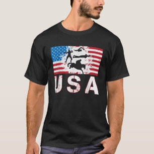 T-shirt équipe américaine de pentathlon moderne drapeau am