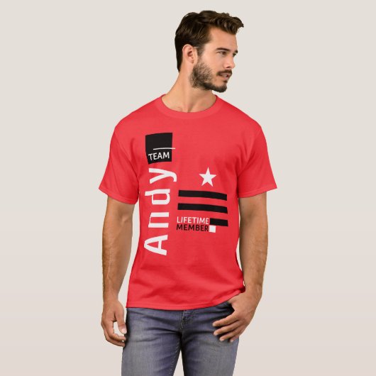 T-shirt Équipe Andy (Devant entier)