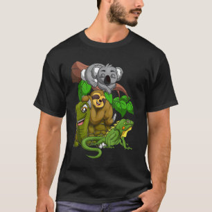 T-shirt Équipe animale Koala Paresseux Tortue Iguane Enfan