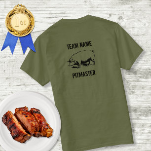 T-shirt Équipe BBQ Personnalisée Unisex Pitmaster II