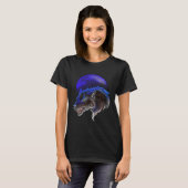 T-shirt Équipe Blue Werewolf Wolf et Moon (Devant entier)