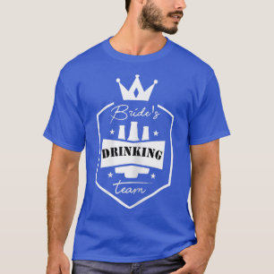 T-shirt Equipe Boire de Femme Mariée Mariage amusante B