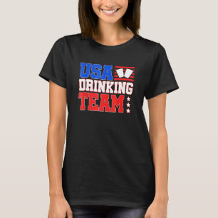 T-shirt Équipe Boire De La Bière Usa