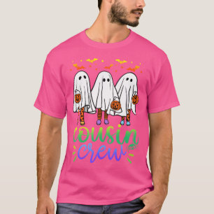 T-shirt Équipe Boo Cousin Halloween Ghost Trick Treat Squa