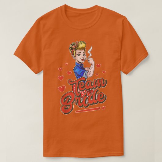 T-shirt Équipe Bride Rock N'Roll Rockabilly Équipe Bride V (Design devant)