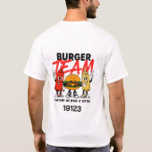 T-shirt 👨 Équipe Burger Créative Uniforme de Personnel de (Dos)