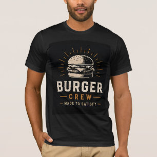 T-shirt 🍔 Équipe Burger Restaurant Rapide Personnel Logo