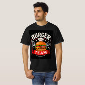 T-shirt 🍔 Équipe Burger Uniforme de Restaurant de Fast Fo (Devant entier)