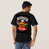 T-shirt 🍔 Équipe Burger Uniforme de Restaurant de Fast Fo (Dos entier)