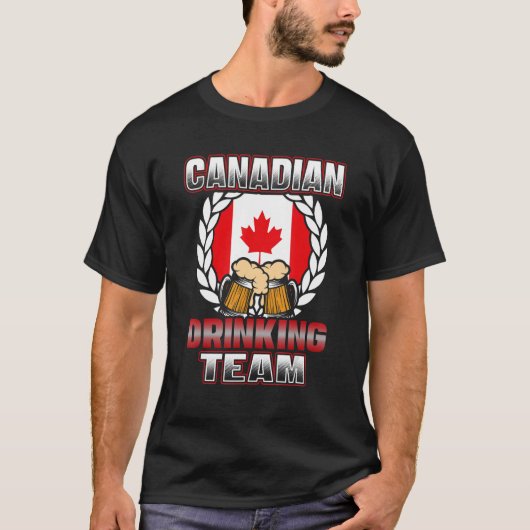 T-shirt Équipe canadienne de la boisson Bière Party Canada (Devant)