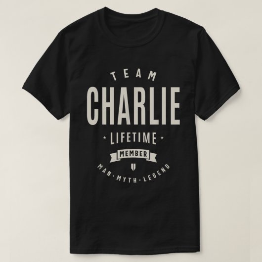 T-shirt Équipe Charlie Membre à vie Cadeau Tee (Design devant)