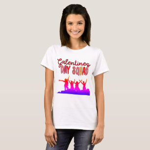 T-shirt Équipe colorée de la Saint-Galentin silhouette fem