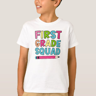 T-shirt Équipe Colorée De Première Année - Retour À L'Écol