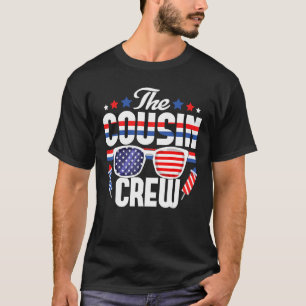 T-shirt Équipe Cousin 4 juillet Famille Patriotique Améric
