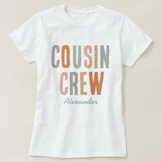 T-shirt Équipe Cousin Correspondant Cute Boho Famille Réun (Design devant)