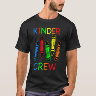 T-shirt Équipe Crèche Équipage Retour À L'école Crayons En