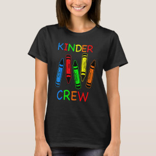 T-shirt Équipe Crèche Équipage Retour À L'école Crayons En