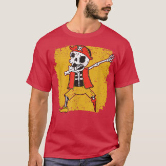 T-shirt Équipe cycliste Halloween Dabbing Pirate Skeleton 