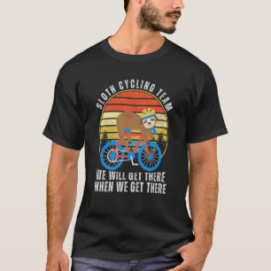 T-shirt Équipe Cycliste Paresseux Paresseux à Bicyclette