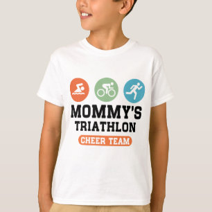 T-shirt Équipe d'acclamation du triathlon de la maman