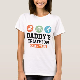 T-shirt Équipe d'acclamation du triathlon du papa