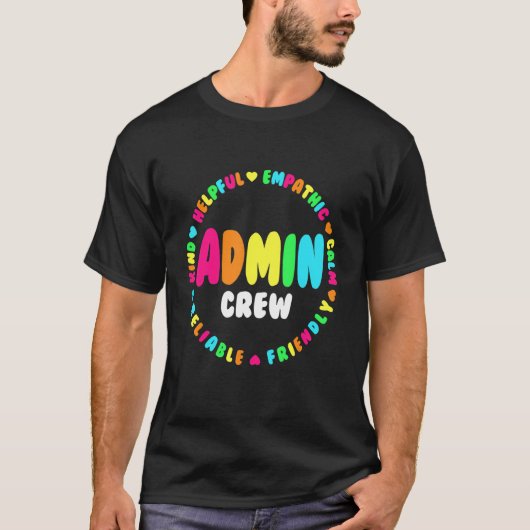 T-shirt Équipe d'administrateurs adjoints de l'école (Devant)