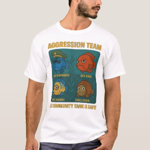 T-shirt Équipe d'agression - Fundy Cichlid Fish Tank