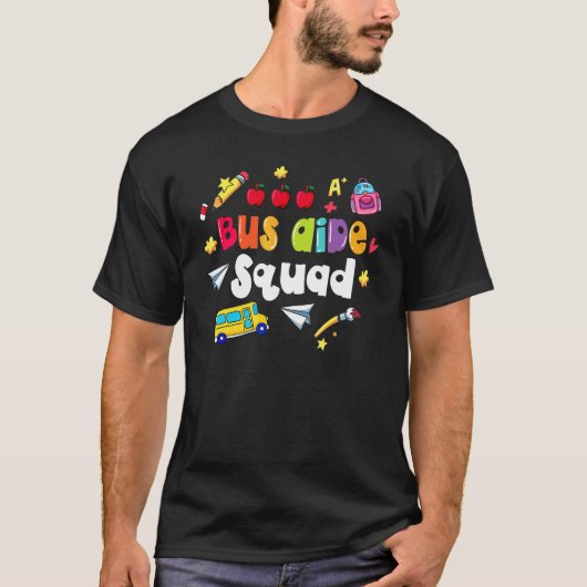 T-shirt Équipe d'aide à l'autobus Retour à l'école (Devant)