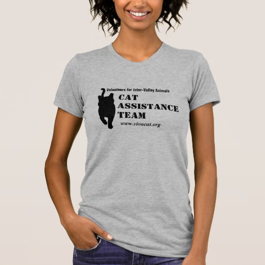 T-shirt Équipe d'aide de chat--logo noir pour (Devant)