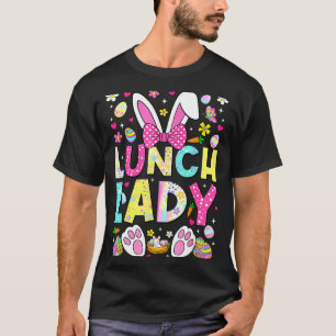 T-shirt équipe dame déjeuner lapin drôle famille cafétéria