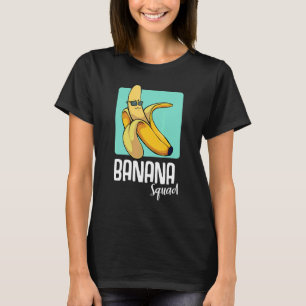 T-shirt Équipe d'amis jaune tropicale des fruits de banane