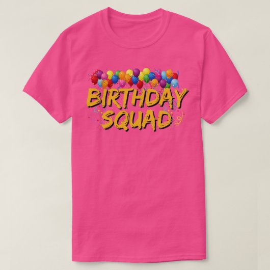T-shirt Équipe d'anniversaire (Design devant)