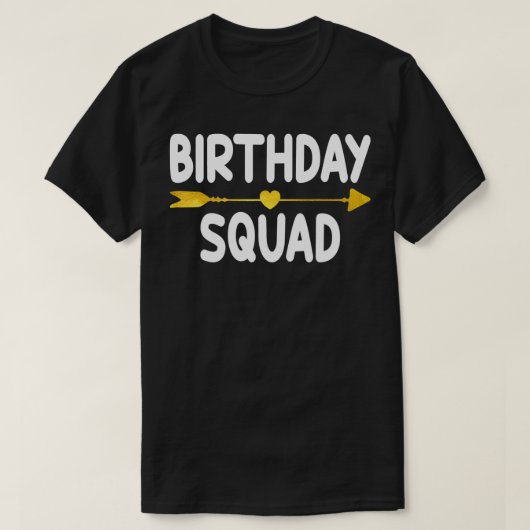 T-shirt Équipe d'anniversaire (Design devant)