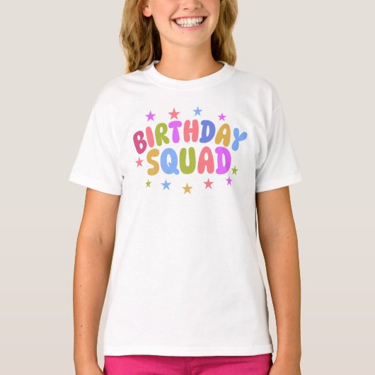 T-shirt Équipe d'anniversaire (Devant)