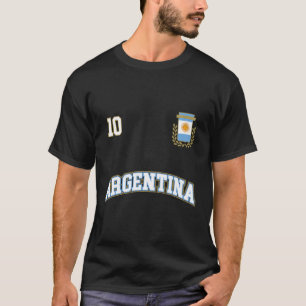 T-shirt Équipe d'Argentine Sports Numéro 10 Football Argen