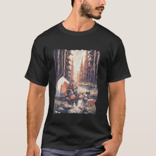T-shirt Équipe d'aventure père-fils Camping Pêche Aventure