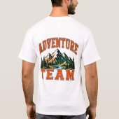 T-shirt 🏔️ Équipe d'aventure Staff Typographie 👕 (Dos)