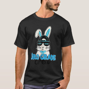 T-shirt Équipe de 3e année Cute Bunny Visage Pâques Jours