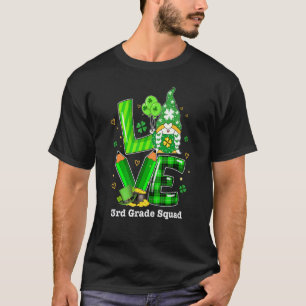 T-shirt Équipe de 3e année lutin arc-en-ciel Saint-Patrick