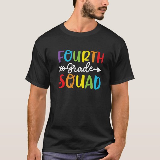 T-shirt Équipe de 4e année Étudiants de 4e année Retour (Devant)
