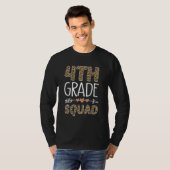 T-shirt Équipe de 4e année Léopard Enseignant Élève (Devant entier)