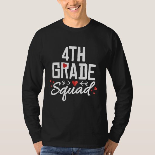 T-shirt Équipe de 4e année Quatrième équipe d'enseignants (Devant)