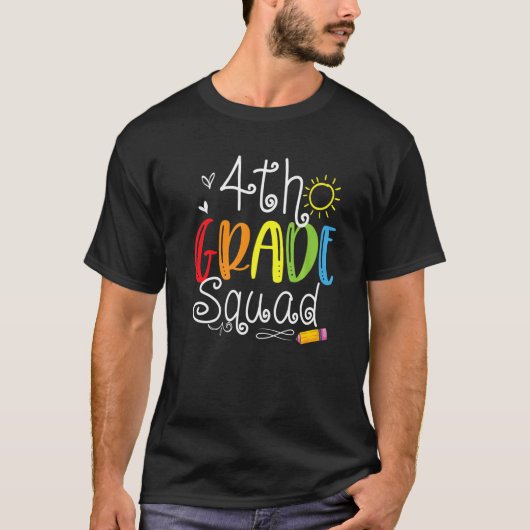 T-shirt Équipe de 4e année Retour à l'école Équipe de 4e a (Devant)