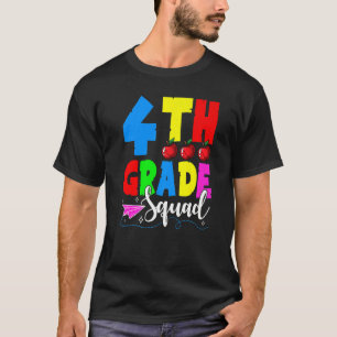 T-shirt Équipe De 4E Année Retour À L'École Premier Jour D