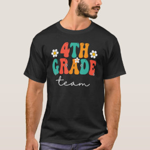 T-shirt Équipe de 4e année Retro Femmes Super Joyeuses Pre
