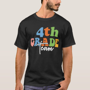 T-shirt Équipe de 4e année Retro Femmes Super Joyeuses Pre