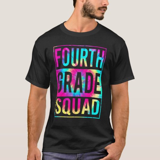 T-shirt Équipe de 4e année Tie Dye 4e Équipe Élèves Enseig (Devant)