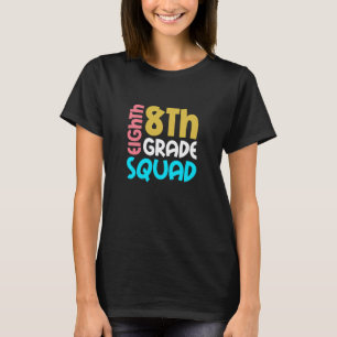 T-shirt Équipe de 8e année Retour à l'école Filles de huit