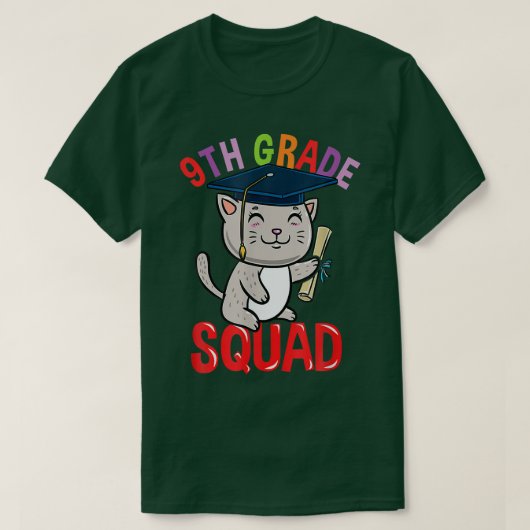 T-shirt Équipe de 9H Chat Retour à l'école (Design devant)