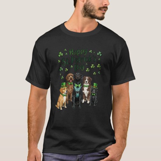 T-shirt Équipe de amateurs de chiens de la Saint-Patrick 2 (Devant)